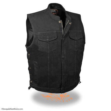 MDM3002 BLACK DENIM VEST