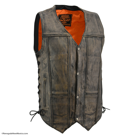 MLM3540 DISTRESSED BROWN VEST