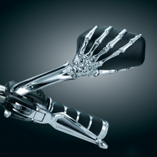 Kuryakyn Skeleton Hand Motorcycle Mirror 